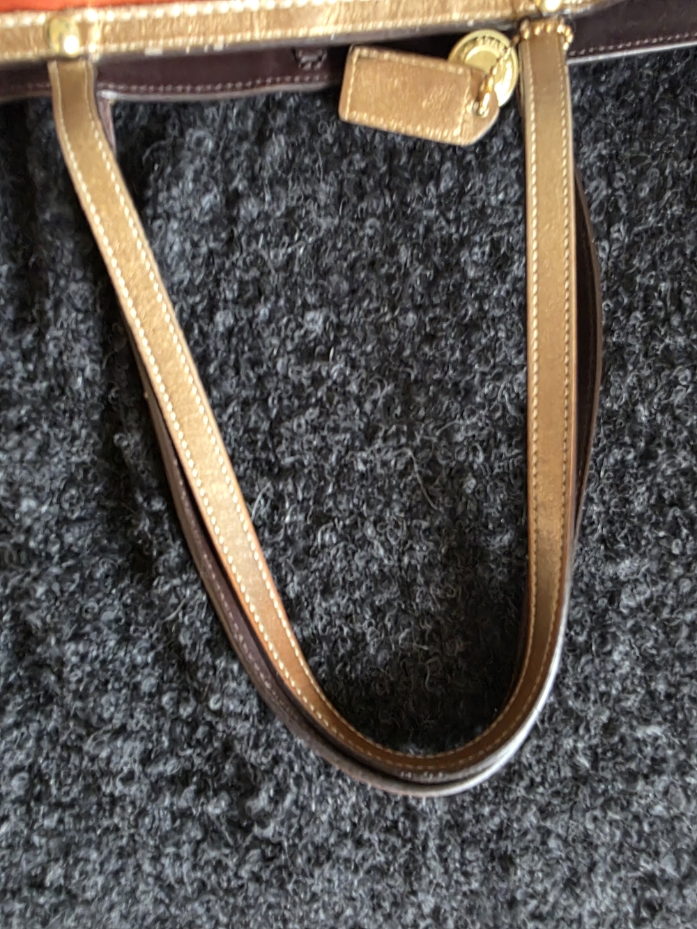 Coach Multicolor Legacy Stripe Tote Bag - Gold Trim - Picture 6 of 15